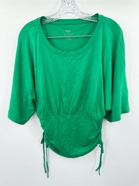 Anthropologie Maeve NWT Green Ruched Side Ties Dolman Shirt Size Medium